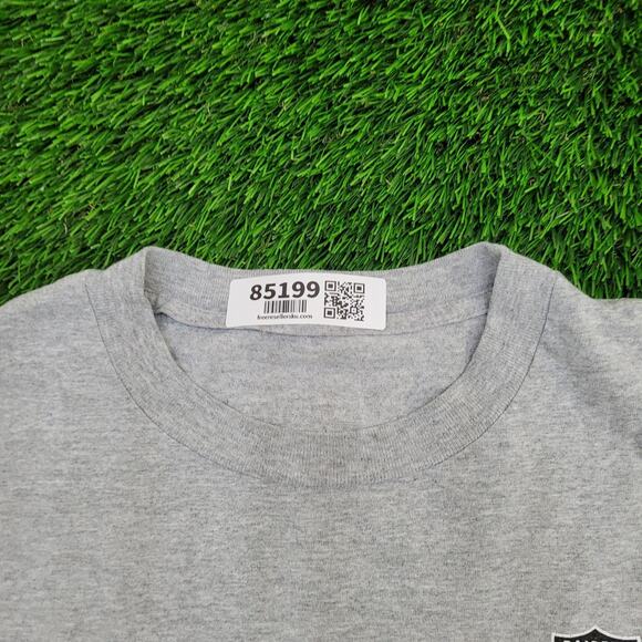 Vintage 90s Las Vegas Raiders Shirt Large 22x26 Gray Football - Picture 7 of 15